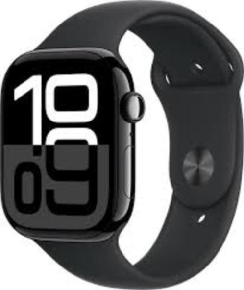 Apple Watch S10 46mm zwart M/L nieuw in doos € 379,-, Sieraden, Tassen en Uiterlijk, Smartwatches, Nieuw, iOS, Zwart, Afstand