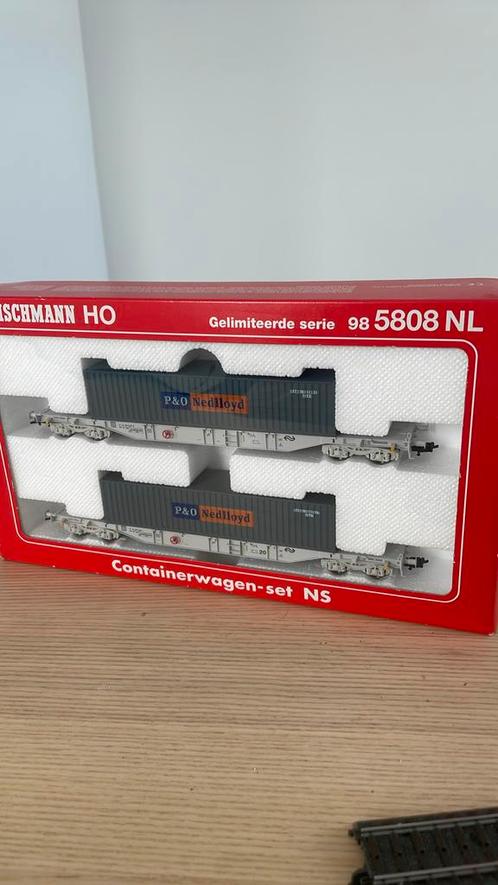 Fleischmann limited serie 985808NL NS containerwagen, Hobby en Vrije tijd, Modeltreinen | H0, Zo goed als nieuw, Gelijkstroom