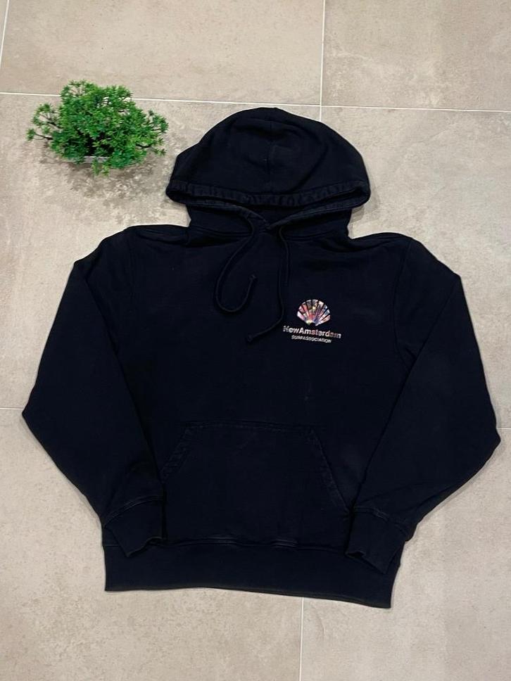 New Amsterdam Surf Association Hoodie Zwart - Maat S, Kleding | Heren, Truien en Vesten, Zo goed als nieuw, Maat 46 (S) of kleiner