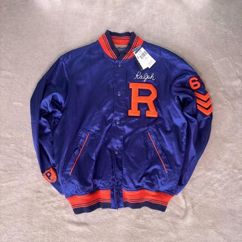 Blauw Ralph Lauren Baseball Jacket - M - Nieuw, Authentiek, Kleding | Heren, Jassen | Zomer, Nieuw, Maat 48/50 (M), Blauw, Verzenden