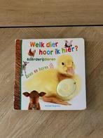 Geluidenboekje Welk dier hoor ik hier? - Boerderijdieren, Boeken, Veltman Uitgevers, Ophalen of Verzenden, Zo goed als nieuw, Uitklap-, Voel- of Ontdekboek
