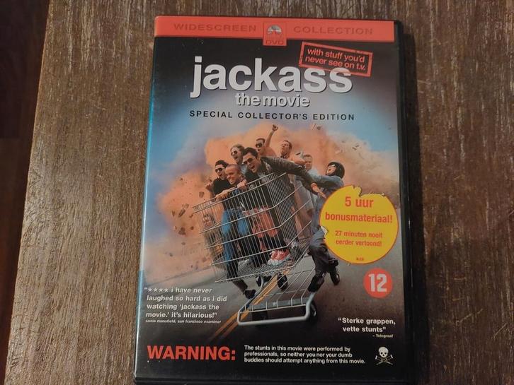 DVD-COMEDY/SLAPSTICK/DOCU-JACKASS THE MOVIE, Cd's en Dvd's, Dvd's | Komedie, Zo goed als nieuw, Overige genres, Vanaf 12 jaar