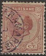 Suriname - Willem III - 30 c, Verzenden, Gestempeld