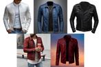 5X Lederen Herenjassen | Maat S/M, Ophalen, Nieuw, Maat 46 (S) of kleiner, Overige kleuren