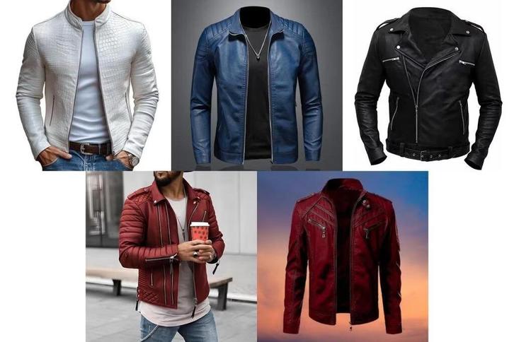 5X Lederen Herenjassen | Maat S/M, Kleding | Heren, Jassen | Zomer, Nieuw, Maat 46 (S) of kleiner, Overige kleuren, Ophalen