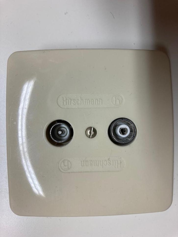 Hirschmann antenne aansluiting inbouwelement, Audio, Tv en Foto, Televisie-accessoires, Gebruikt, Ophalen of Verzenden