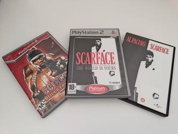 Pakket - PS2 Scarface en 50 cent Bulletproof(bootleg) + DVD beschikbaar voor biedingen