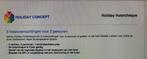 Holiday hotelcheque.. 3 nachten 2 personen tot 09-09-2025, Tickets en Kaartjes, Beurzen, Twee personen, September