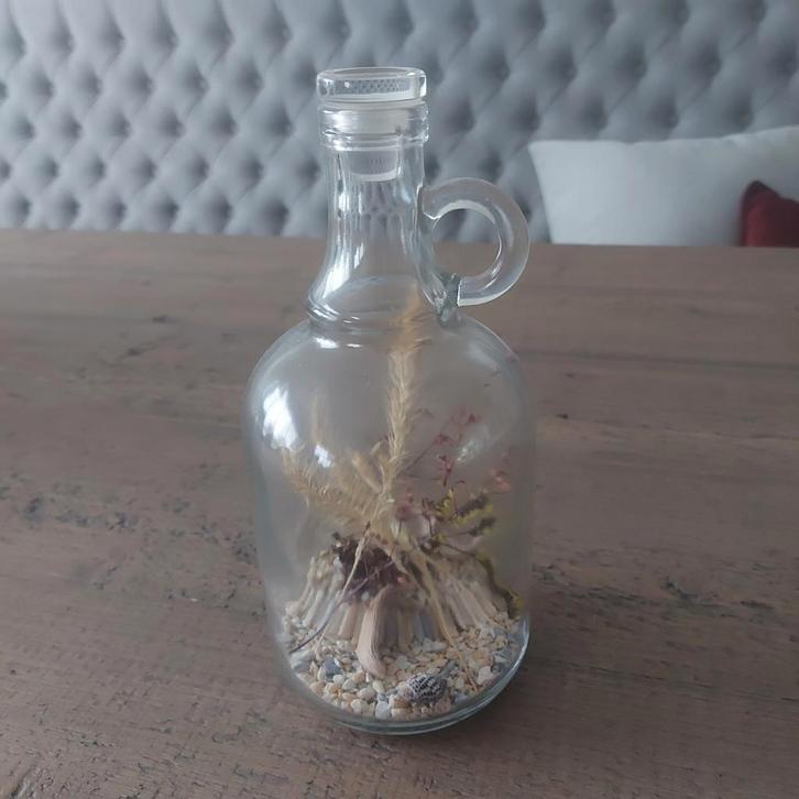 Stolp vaas met droogbloemen en deco, Huis en Inrichting, Woonaccessoires | Stolpen, Zo goed als nieuw, Ophalen of Verzenden