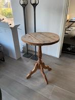 Sober houten wijntafeltje, Ophalen, Gebruikt, 55 tot 75 cm, 60 cm of meer