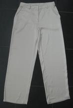 Costes satijn broek rechte wijde pijp, crème, maat 38, Maat 38/40 (M), Beige, Ophalen of Verzenden, Zo goed als nieuw