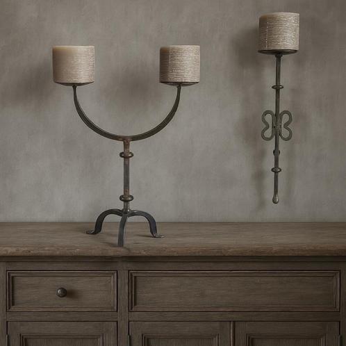 Tafelkandelaar, Huis en Inrichting, Woonaccessoires | Kandelaars en Kaarsen, Nieuw, Minder dan 25 cm, Metaal, Zwart, Ophalen of Verzenden