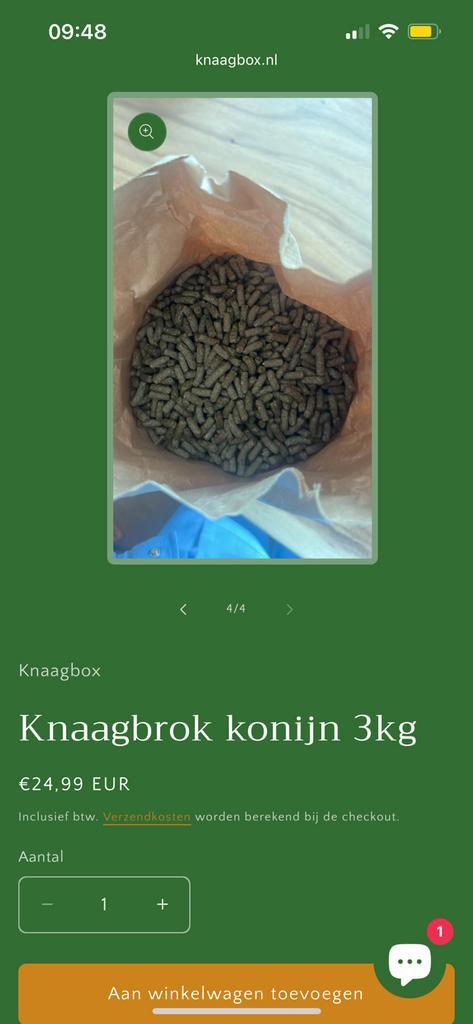 Konijnenvoer knaagbrok, Dieren en Toebehoren, Dierenvoeding, Knaagdier of Konijn, Ophalen of Verzenden