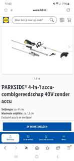 Parkside accu  4 in 1  heggenschaar, Tuin en Terras, Accu, Ophalen of Verzenden, Zo goed als nieuw
