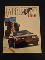 Brochure Mercury Cougar 1991 USA, Ophalen of Verzenden, Zo goed als nieuw, Overige merken