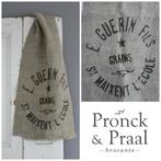 Stoere shabby linnen plaid 40 x 95 cm. Nr.1 *Pronck & Praal*, Huis en Inrichting, Nieuw, Ophalen of Verzenden