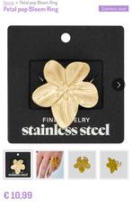Nieuw! Petal pop Bloem ring ( Stainless steel), Sieraden, Tassen en Uiterlijk, Ringen, IJzer of Staal, Nieuw, Ophalen of Verzenden