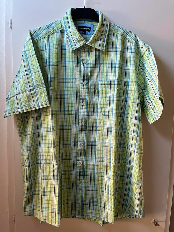 Maat XL CV Overhemd blauw groen geruit, Kleding | Heren, Overhemden, Zo goed als nieuw, Halswijdte 43/44 (XL), Groen, Ophalen of Verzenden