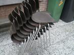 stapel stoelen, Huis en Inrichting, Stoelen, Ophalen, Gebruikt, Bruin, Metaal