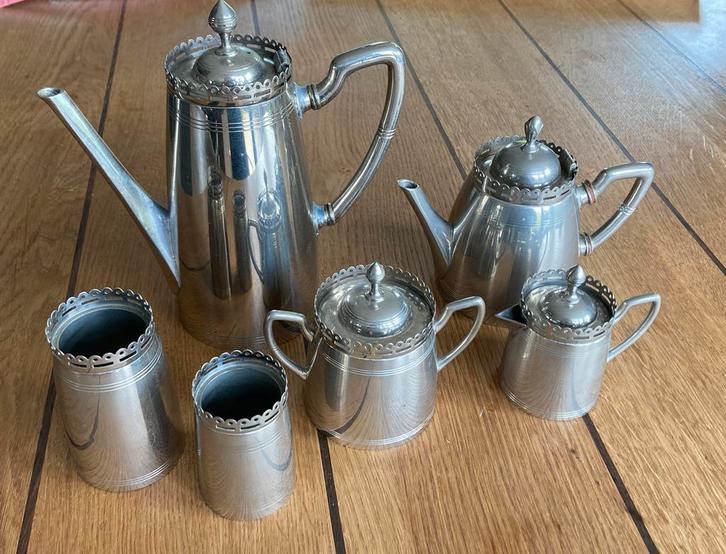 Art-deco theeservies, Antiek en Kunst, Antiek | Tin, Ophalen of Verzenden