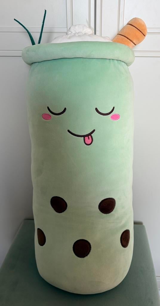 Bubble Tea knuffel kussen XL Kawaii, Ophalen of Verzenden, Zo goed als nieuw, Kleed of Kussen