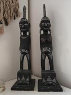 Afrikaans Houtsnijwerk Beeldjes Koppel, Antiek en Kunst, Kunst | Niet-Westerse kunst, Ophalen of Verzenden
