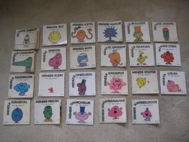 Meneertje boekjes 23 stuks R Hargreaves jaren '70 zeldzaam, Boeken, Kinderboeken | Jeugd | onder 10 jaar, Gelezen, Fictie algemeen