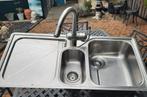 Rvs spoelbak met luxe kraan., Ophalen, Minder dan 50 cm, Zo goed als nieuw, Minder dan 100 cm