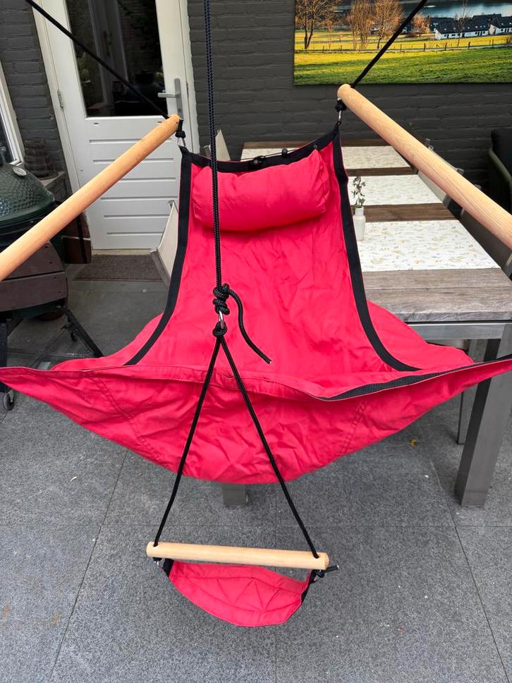 Amazonas Swinger Hangstoel Rood, Tuin en Terras, Hangmatten, Zo goed als nieuw, Eenpersoons, Inklapbaar, Binnen, Buiten, Ophalen