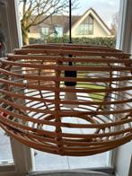 Twee bamboe eettafellampen, Huis en Inrichting, Lampen | Hanglampen, Ophalen of Verzenden, Zo goed als nieuw, Hout, Minder dan 50 cm