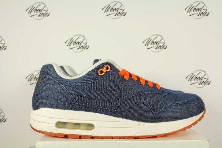 Nike Air Max 1 ID Denim - 42, Kleding | Heren, Schoenen, Gedragen, Blauw, Verzenden