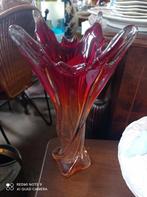 Vintage murano glazen vaas - Rood/Oranje, Ophalen of Verzenden