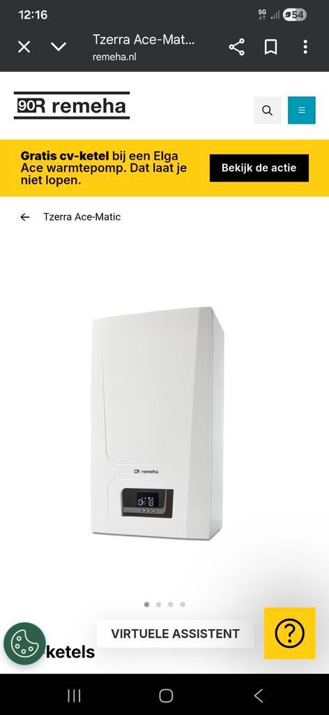 Remeha Tzerra Ace-Matic 28c HR Combiketel Nieuw in Doos, Doe-het-zelf en Verbouw, Verwarming en Radiatoren, Nieuw, Ophalen of Verzenden