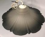Prachtige Vintage Bloem Hanglamp met Grijsgradient - Glas, Ophalen, Gebruikt, Vintage, Glas