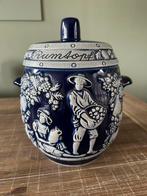 Rumtopf aardewerk blauw met deksel, Ophalen