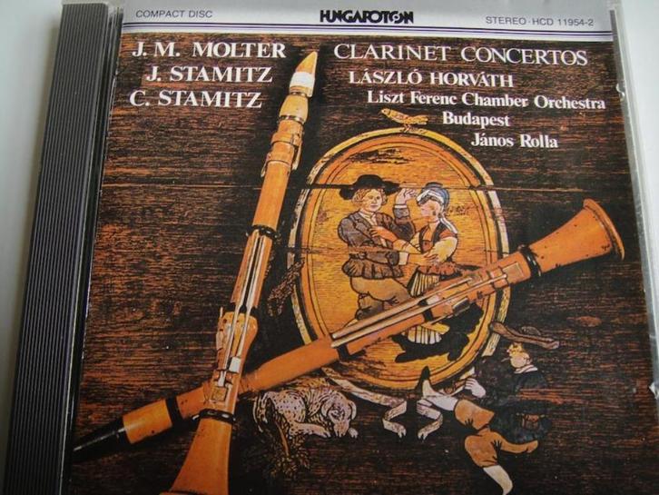 MOLTER STAMITZ Clarinet concertos CD HUNGAROTON NIEUWSTAAT, Cd's en Dvd's, Cd's | Klassiek, Zo goed als nieuw, Orkest of Ballet
