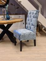 *ACTIE* Landelijke Eetkamerstoel Liana Capiton Stel Samen (2, Huis en Inrichting, Stoelen, Ophalen of Verzenden, Nieuw, Stof, Landelijke eetkamerstoelen capiton knoopjes leer stof velvet