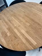 Ronde Eettafel Rhonda met 5 stoelen van Woood, Huis en Inrichting, Tafels | Eettafels, Ophalen, Gebruikt, 100 tot 150 cm, Eikenhout