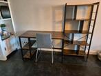 Industrieel Bureau incl kast en stoel, Huis en Inrichting, Ophalen, Zo goed als nieuw