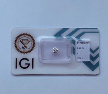 Diamant 0.42ct VVS1 (J)  beschikbaar voor biedingen