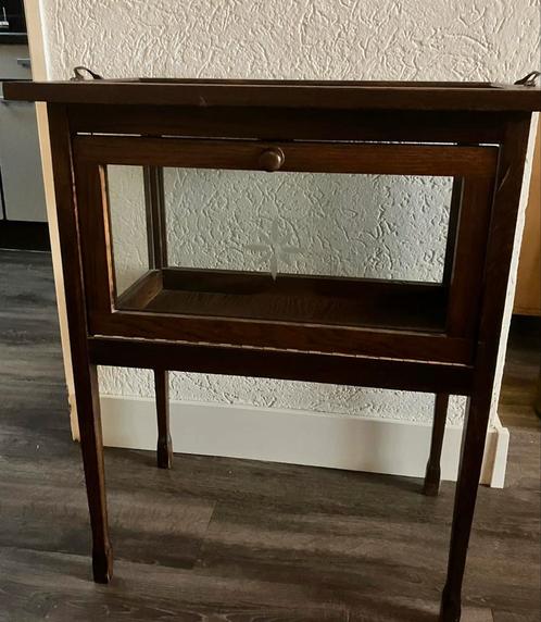 Theekastje, Huis en Inrichting, Kasten | Vitrinekasten, Gebruikt, Minder dan 100 cm, 50 tot 100 cm, 25 tot 50 cm, Glas, Ophalen
