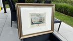 D de Jong ad rirum delin - Ets havenenreede Hellevoetsluis, Antiek en Kunst, Kunst | Tekeningen en Foto's, Ophalen of Verzenden