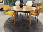 Eettafel rond 120cm - Houten eettafel rond - ronde tafel 120, Ophalen, Nieuw, Bruin, Vier