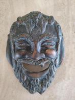 Oude Griekse tragedie. Muurmasker in brons. 17,5 cm hoog, Verzenden, Brons