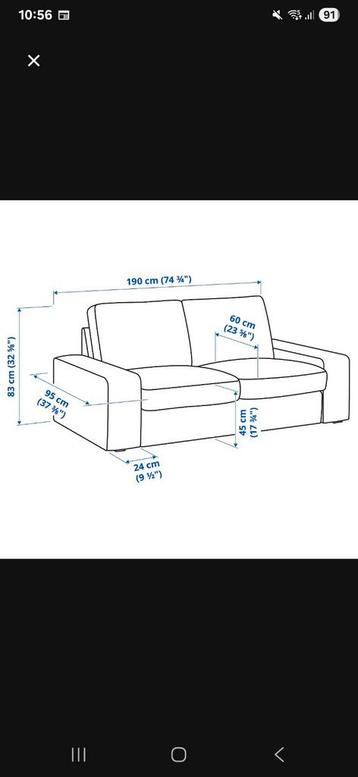 Ikea 2 zitsbank kivik - afbeelding 6