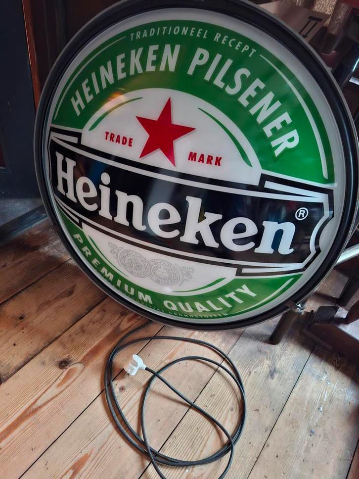 Originele Heineken Bier reclame Brouwerij lichtbak Horeca, Verzamelen, Merken en Reclamevoorwerpen, Zo goed als nieuw, Lichtbak of (neon) lamp