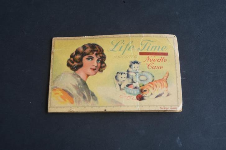 Antiek Life Time naai-etui needle case naaigerei, Antiek en Kunst, Antiek | Kleden en Textiel, Ophalen of Verzenden