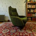 Vintage groene Zweedse fauteuil / swivel chair Swedfurn, Ophalen, Gebruikt, 75 tot 100 cm, 50 tot 75 cm