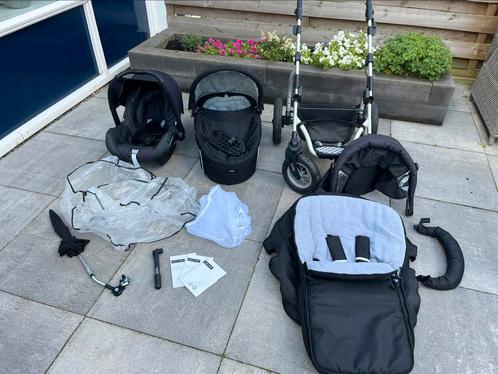 Kinderwagen 3 in 1, Kinderen en Baby's, Kinderwagens en Combinaties, Gebruikt, Kinderwagen, Luchtbanden, Met autostoeltje, Met reiswieg