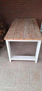 Steigerhouten tafel, Huis en Inrichting, Tafels | Bijzettafels, Ophalen, Zo goed als nieuw, 75 cm of meer, 60 cm of meer